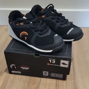 Kids Black and Orange Shoes